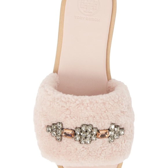 Embellished Genuine Shearling Aspen Slide Sandal 9